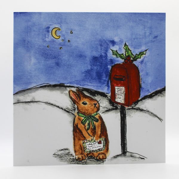 Newcards-2 Bunny at the Postbox